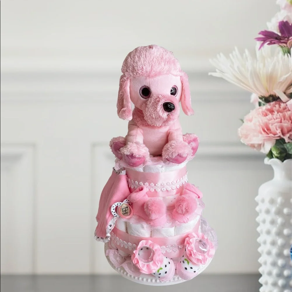 Dog Diaper Cake, Baby Shower Gift